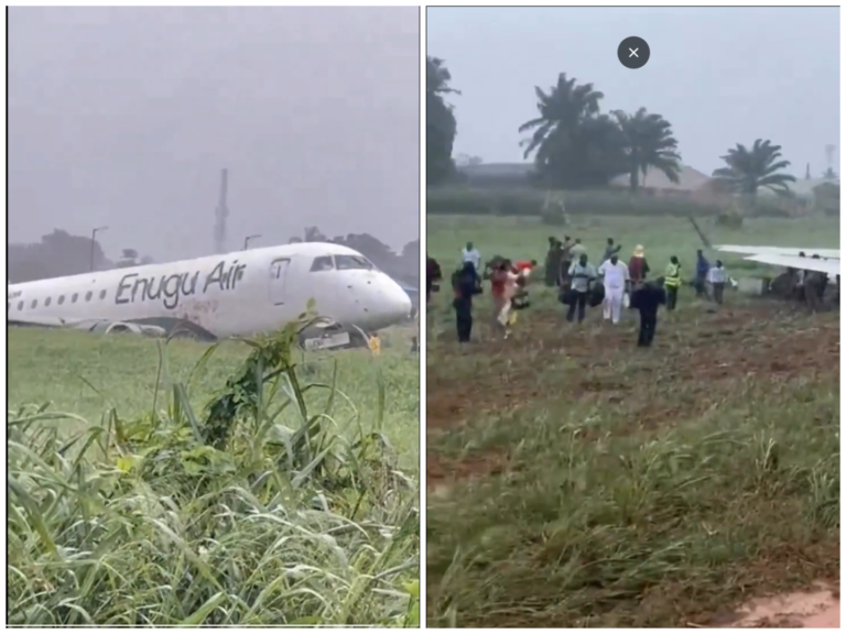 Enugu Air aircraft skids off runway at Benin airport