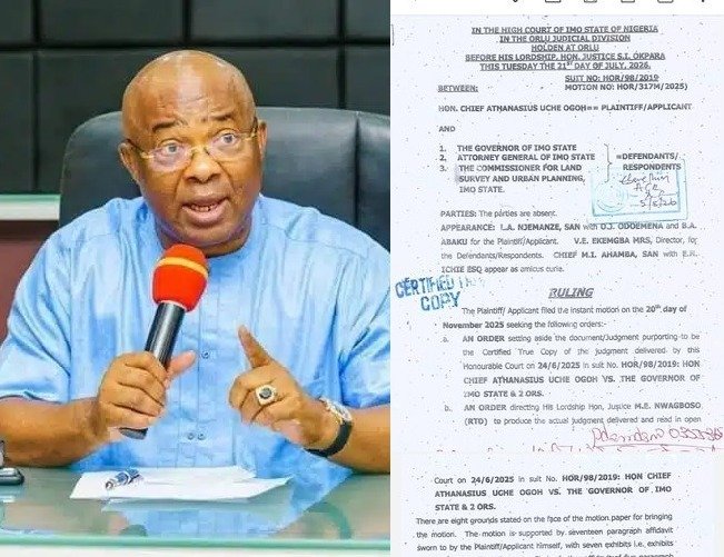 Alleged forgery of court judgment CTC sparks political friction in Imo State